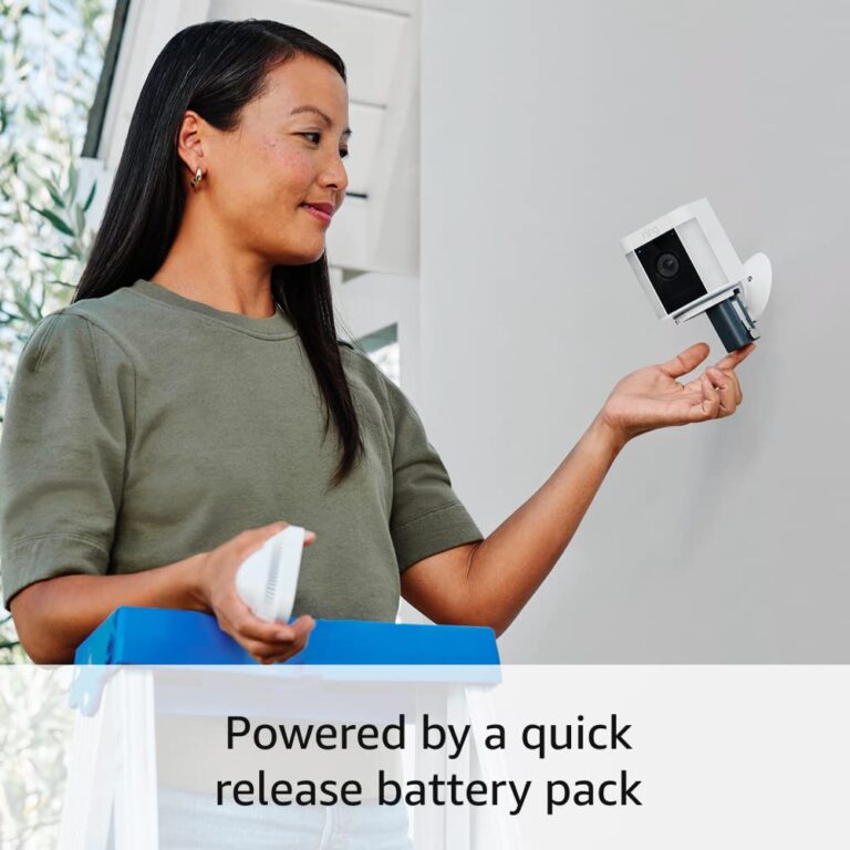 Ring Spotlight Cam Plus Battery with All-new Ring Indoor Cam, White - Image 4