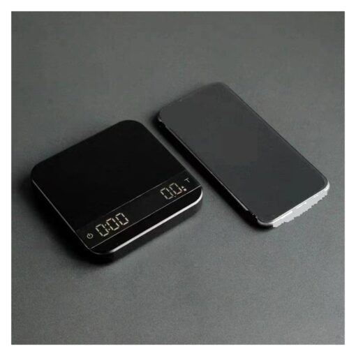 ZOCWJK Coffee Electronic Scale LED Intelligent Kitchen Scale with Time USB Mini Multi-Function Timer 2kg/0.1g(White - Image 2