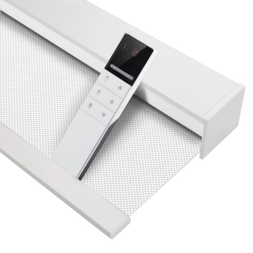 Motorized Blinds with Remote (23-95 inches) Window Roller Shade Wireless Rechargeable Motor Popular Full Blackout Sunshine Fabric for Office and Home Customize Size (82006G)