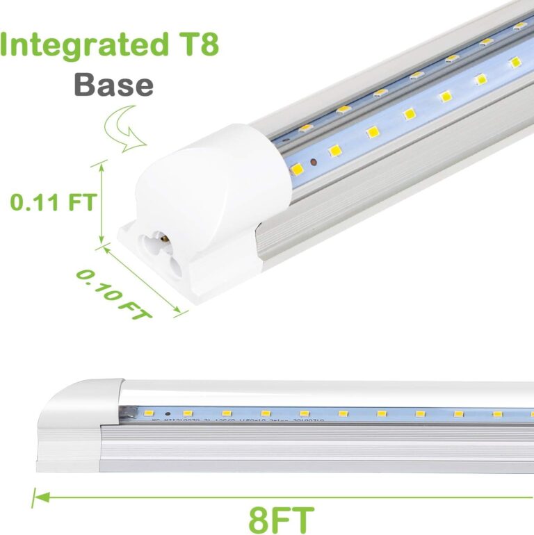 hykolity 8FT LED Shop Light, V Shape Integrated T8 LED Tube Light,10000LM, 80W, 5000K Daylight, 8 Foot Linkable Shop Lights with Built-in ON/Off Switch for Warehouse, Workshop, ETL, 10 Pack - Image 2