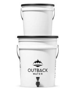 Outback Emergency Drinking Water Filter System - Gravity Fed Bucket Water Filtration for Survival, Off-Grid, Disaster Preparedness, Travel, & Camping, Bug Out Kit, Up to 24 Gallons a Day