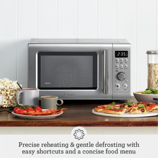Breville BMO650SIL1BUC1 Compact Wave Soft Close Countertop Microwave Oven, Silver - Image 6