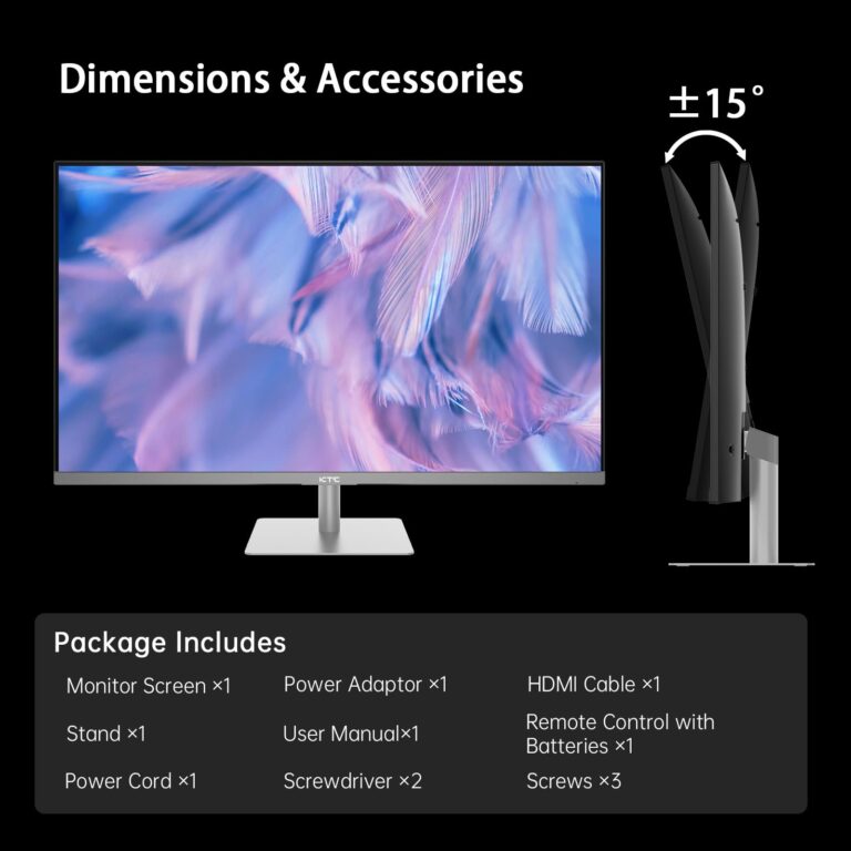 KTC 32 Inch 4K Smart Monitor, Google TV System UHD (3840x 2160) Smart TV with Speakers, Netflix Licensed, Type-C 65W PD, WirelessDisplay, HDR, Bluetooth, Hey Google Voice Remot, VESA Support, A32Q8 - Image 2