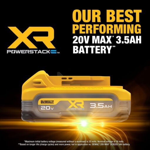 DEWALT 20V MAX XR POWERSTACK 3.5 Ah Power Tool Battery (DCBP320) - Image 6