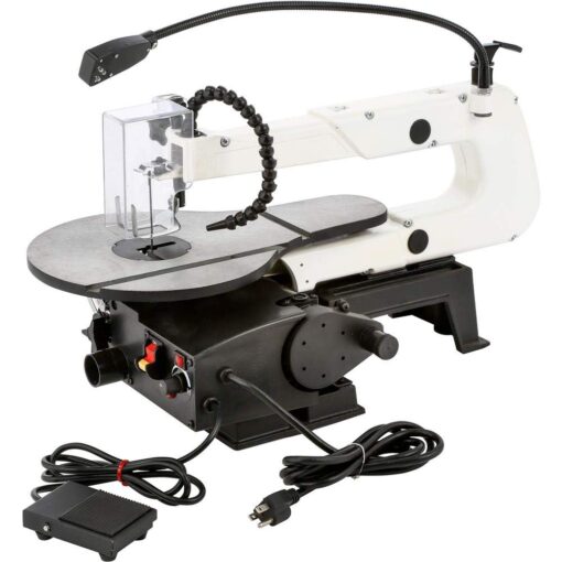 Shop Fox W1872 16" VS Scroll Saw with Foot Switch, LED, Miter Gauge, Rotary Shaft - Image 5