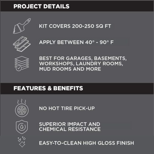 Rust-Oleum 60007 Rocksolid Polycuramine Garage Floor Coating, Tan, 1 Car Kit - Image 6