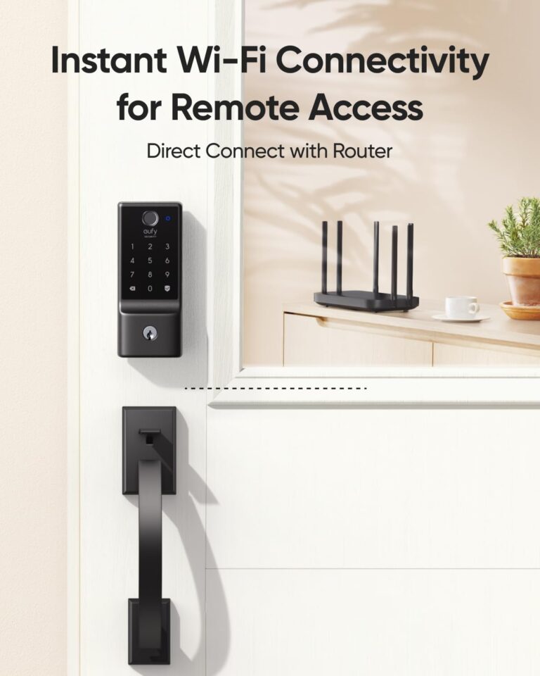 eufy Security Smart Lock C220 with Handleset, Fingerprint Keyless Entry Door Lock, Built-in Wi-Fi, App Remote Control, Front Door Deadbolt, 8 Months Battery, IP53 Waterproof, BHMA Certified - Image 4