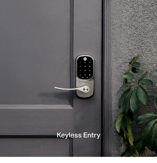 Yale | LiftMaster Smart Lock with Keypad Lever - Works with myQ App & Key by Amazon in-Garage Delivery when paired with Smart Garage Hub (sold separately), Satin Nickel - Image 6
