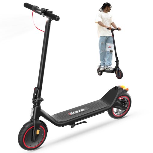 iScooter Electric Scooter, 18 Miles Long Range, 15.6 Mph Top Speed, Commuting Electric Scooter with Cuise Control, Double Braking Systems E Scooter for Adults and Teens - i8L