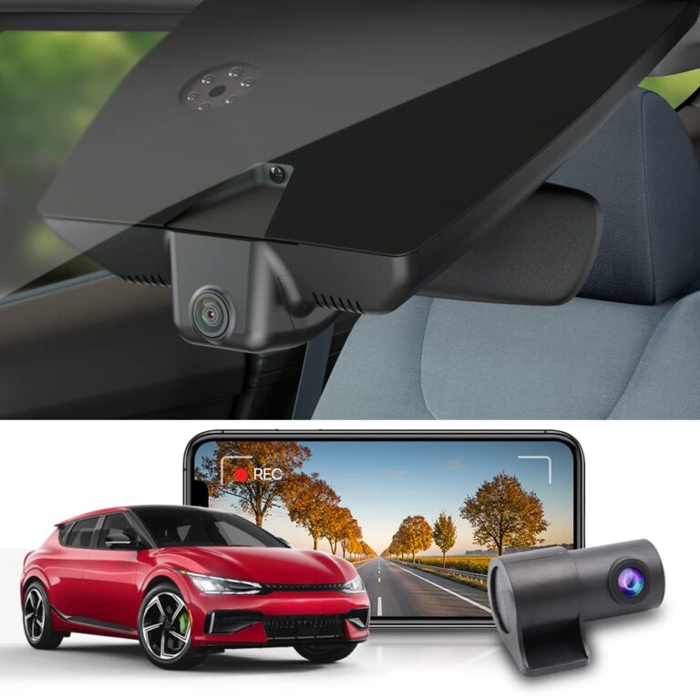 Fitcamx 4K Dual Dash Cam for 2022 2023 2024 Kia EV6 GT GT-Line Light Wind, Integrated OEM Style, Front 2160P+Rear 1080P Video, Loop Recording, WiFi & APP, Gravity Sensor, Easy to Use, 128GB Card