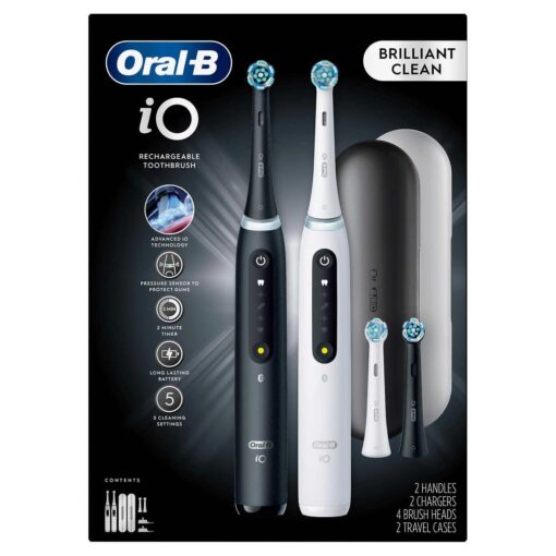 Oral-B iO 5 Brilliant Clean Electric Toothbrush, 2 Pack - Image 4