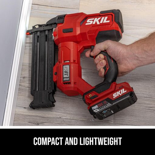SKIL PWR CORE 20 Brushless 20V 18Ga Brad Nailer Kit including 2.0Ah USB-C Battery and Charger-NA1800B-10 - Image 3