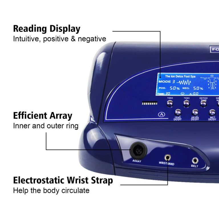 VnioLife Dual Ionic Detox Foot Bath Machine Upgrade Ion Foot Detox Machine Detox Foot Spa Detoxification Machine Digital LCD Display with 2 Arrays 2 Waist Belts - Image 6