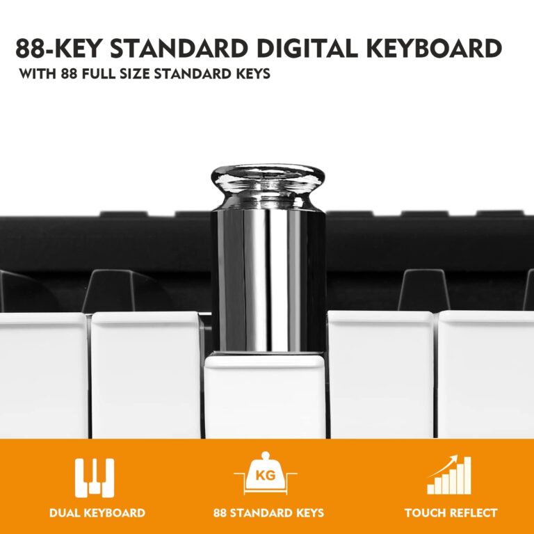 MUSTAR Digital Piano 88 Key Weighted with Stand, 88 Key Semi Weighted Keyboard Piano MEP-900, Portable Electric Piano Keyboard 88 Keys with Bluetooth Connection, Case, Sustain Pedal, MDF, Black - Image 5