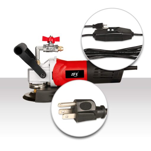 ZFE 800W/110V Variable Speed 4'' Wet Polisher / Grinder & Granite Diamond Polishing Pads Concrete Polisher Stone Polisher for Granite/Marble/Concrete/Stones - Image 6