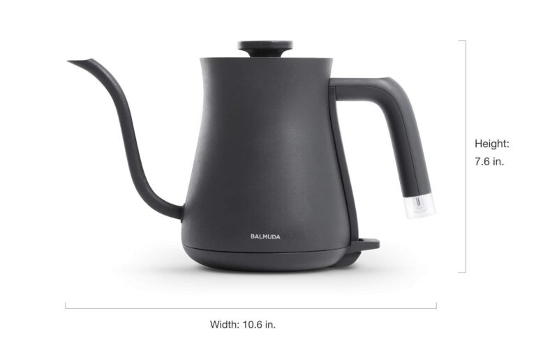 BALMUDA The Kettle | Electric Gooseneck Kettle | Lightweight | Stainless Steel | 0.6L (20fl oz) Capacity | Neon Light Indicator | Perfect for Tea and Coffee | US Version | Black - Image 3