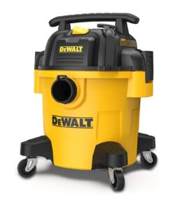 DEWALT DXV05P 5 Gallon Poly Wet/Dry Vac, 4 Peak HP Shop Vacuums with Attachments, Powerful Suction, 1-7/8" Hose, DXV05P, Yellow