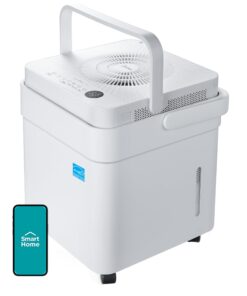 Midea Cube 20 Pint Dehumidifier for Basement, Up to 1,500 Sq. Ft. dehumidifier with drain hose, ENERGY STAR Certificated, Smart Control, Compatible with Alexa, White
