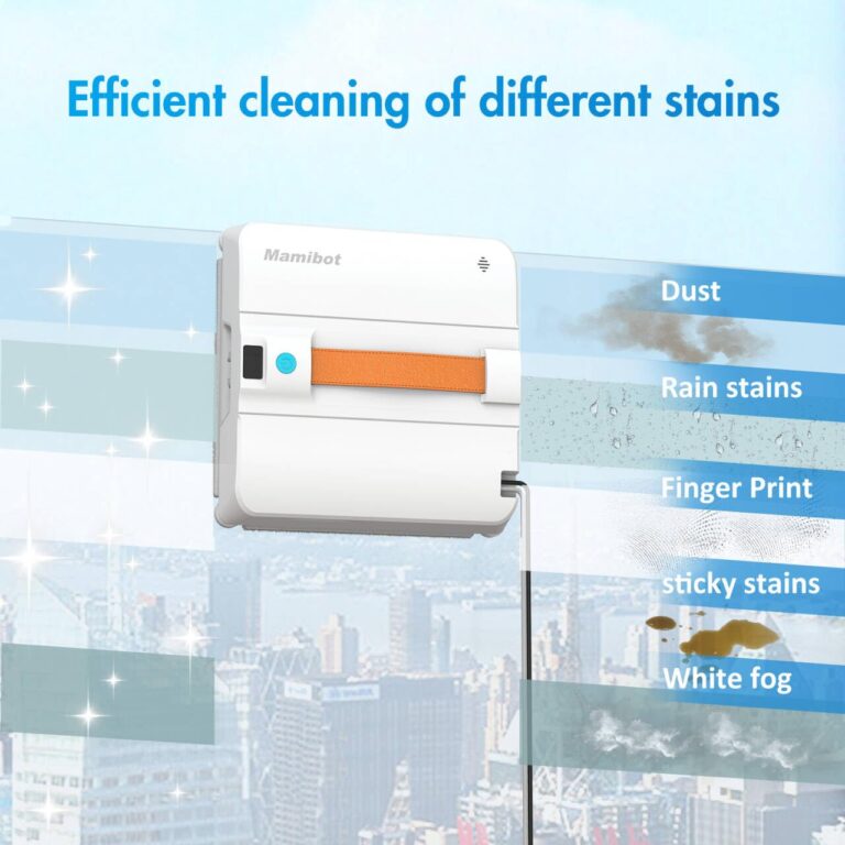Mamibot W120-DP Robot Window Cleaner, Window Cleaning Robot with Four Water Spray,3200 Pa Suction Power, Multiple Cleaning Modes,App&Remote Control,for High-Rise Glass Cleaning（Grey - Image 3