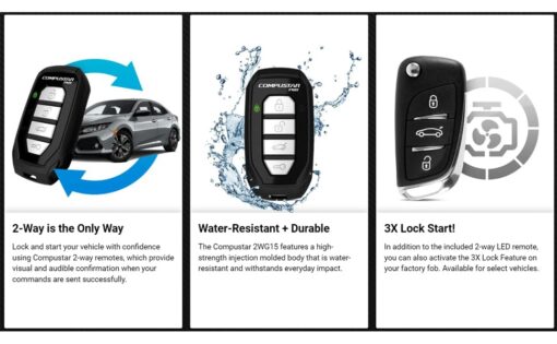 Compustar CSX4900-S 4-Button 2-Way, 3000' Remote Start System w/Drone X1LTE - Image 4