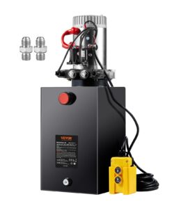 Vevor Hydraulic Power Unit 10 Quart Hydraulic Pump Double Acting Power Unit Dump Trailer for Dump Trailer Car Lifting 3200 PSI (Steel, 10 Quart/Double Acting): Industrial & Scientific