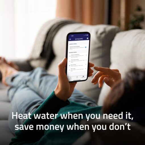 Aquanta Digital Water Heater Timer. WiFi Smart Water Heater Controller. Reduce Electricity Waste. Installs in Minutes, No Plumbing Required. for Electric Water Heater, Leak Sensor Included - Image 5