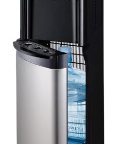 Primo Bottom Loading Water Dispenser, 3 Temp (Hot-Cool-Cold) Water Dispenser for 5 Gallon Bottle w/Child-Resistant Safety Feature [Bright Stainless Door]