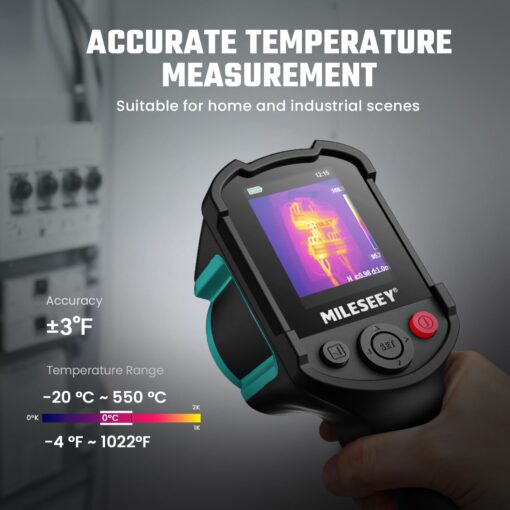 MILESEEY TR10 Thermal Imaging Camera,Super Resolution 240 x 240 Thermal Camera,25 Hz Refresh Rate, -4°F to 1022°F Handheld Infrared Imager,8-Hour Battery Life Infrared Camera - Image 5