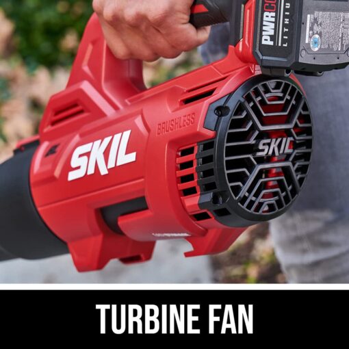SKIL CB7542B-10 PWR CORE 20 Brushless 13" String Trimmer and 400 CFM Leaf Blower Kit, Includes 4.0Ah Battery and Charger - Image 6