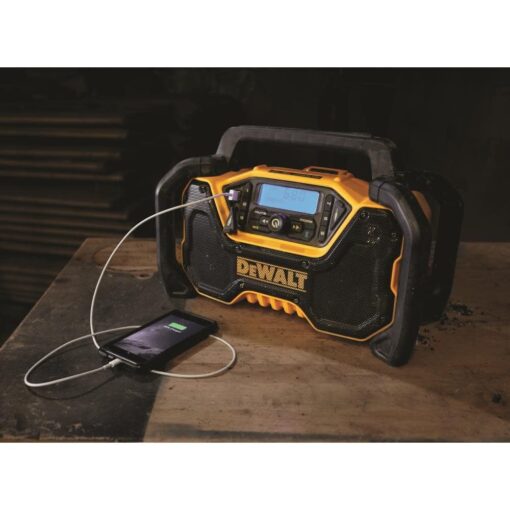 DEWALT 12V/20V MAX Portable Bluetooth Radio, Cordless, 100 ft Range, 3.5” Subwoofers, Jobsite (DCR028B) - Image 3