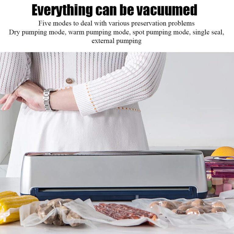 EliteBloom Vacuum Food Packer Machine, Food Vacuum Sealer Machine, 31cm Long Seal, 5 Modes, Holographic LED Touch Screen, Wet/Dry Use, for Fresh Meats, Soups, Sauces and Marinades, - Image 5