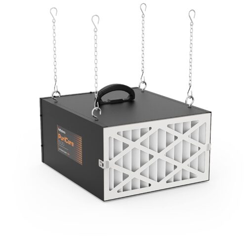 PURISYSTEMS 3-Speed Remote Air Filtration System, PuriCare 500 Hanging Air Filter w/RF Remote for Woodworking, Garage Air Purifier, Shop Dust Collector, up to 500 sq. ft(500 CFM) - Image 3
