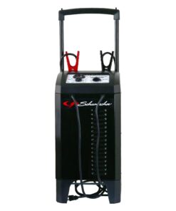Schumacher Electric Wheeled Battery Charger and Engine Starter, SC1633, 2-in-1, Manual Timer Controlled, 200 Cranking Amps, 12 Volt, 24 Volt, for Car, SUV, Truck, and Marine Batteries