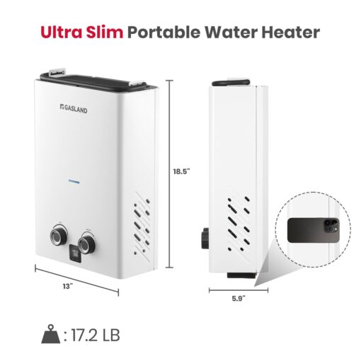 GASLAND 10L Propane Outdoor Tankless Water Heater, Ultra Slim 2.64GPM Portable Propane Shower for Off Grid Camping, G10, 68,000 BTU - Image 7
