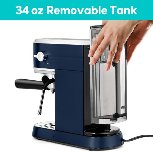 CASABREWS Espresso Machine 20 Bar, Professional Espresso Maker with Milk Frother Steam Wand, Espresso Coffee Machine with 34oz Removable Water Tank, Sapphire Blue - Image 4