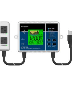 Autopilot Digital CO2 Controller with Integrated Sensor, CO2 Monitor with 5-Foot Power Cord for Greenhouse and Indoor Gardening