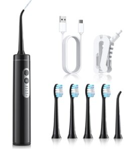 Binzls Electric Toothbrush with Water Flosser, 2 in-1 Teeth Cleaning Kit with 4 Modes, Portable for Travel and Home, Oral Dental Care Fsa Hsa