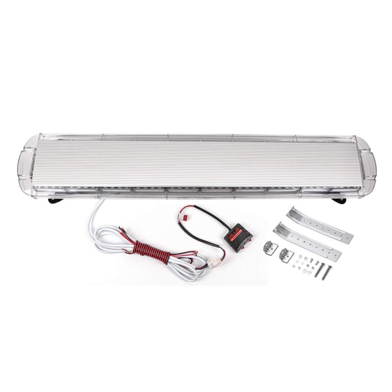 CUMART 47" 88 Amber Yellow LED Extreme Bright Intensity Construction Emergency Warning Strobe Light Bar Rooftop Low Profile Law Enforcement Hazard Flashing for Tow Truck Vehicle Universal - Image 4