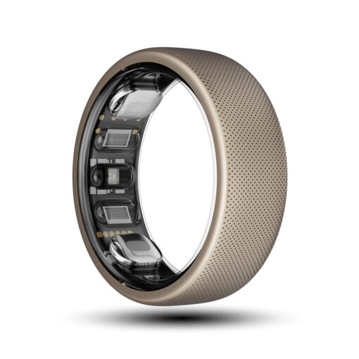 Amazfit Helio Smart Ring Health Tracker, Fitness Tracker Ring, No Subscription, Monitors Sleep, Heart Rate & Stress, Titanium Alloy, Fast 1.4-Hr Charging, Swim/Shower Water-Resistant (Size 8)