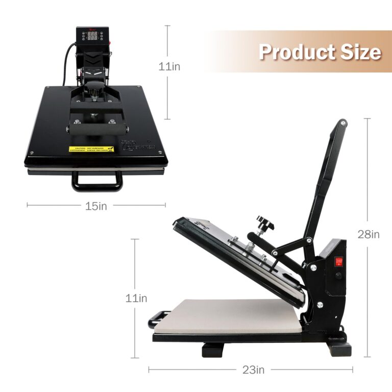 PowerPress Industrial-Quality Digital Sublimation Heat Press Machine for T Shirt, 15x15 Inch, Black - Image 2