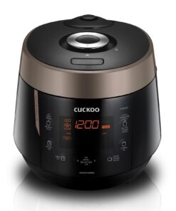 CUCKOO CRP-P1009SB 10-Cup (Uncooked) / 20-Cup (Cooked) Heating Pressure Rice Cooker & Warmer with Nonstick Inner Pot, 13 Menu Modes, Fuzzy Logic Tech, 3 Voice Guide, Auto Clean (Black)