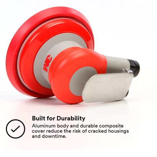 3M Random Orbital Sander – Pneumatic Palm Sander – 5” x 3/16” Diam. Orbit – Stikit Disc Pad – For Wood, Composites, Metal – Original Series, 20317 - Image 3