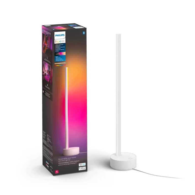Philips Hue Gradient Signe Table Lamp, Compatible with Alexa & Smart Dimmer Switch with Remote, White - 1 Pack - Image 7