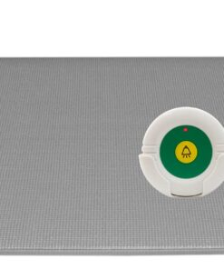 Smart Caregiver® Light Outlet with Cordless Grey Floor Mat and Cordless Alarm - Turns on a Light When They get up and alerts a Caregiver in Another Room!
