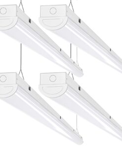ANTLUX 110W LED Linear Strip Lights 8FT LED Shop Lights, 12000 Lumens, 5000K, 8 Foot Garage Lights, Surface Mount and Hanging Ceiling Lighting Fixture, Fluorescent tube Replacement, 4 Pack