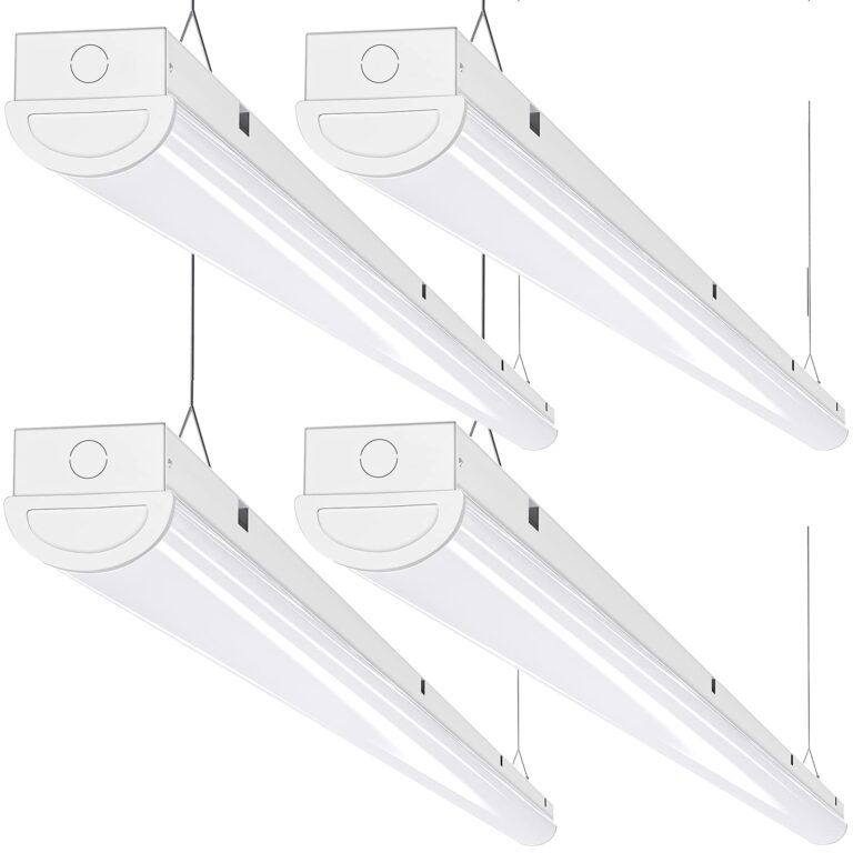 ANTLUX 110W LED Linear Strip Lights 8FT LED Shop Lights, 12000 Lumens, 5000K, 8 Foot Garage Lights, Surface Mount and Hanging Ceiling Lighting Fixture, Fluorescent tube Replacement, 4 Pack