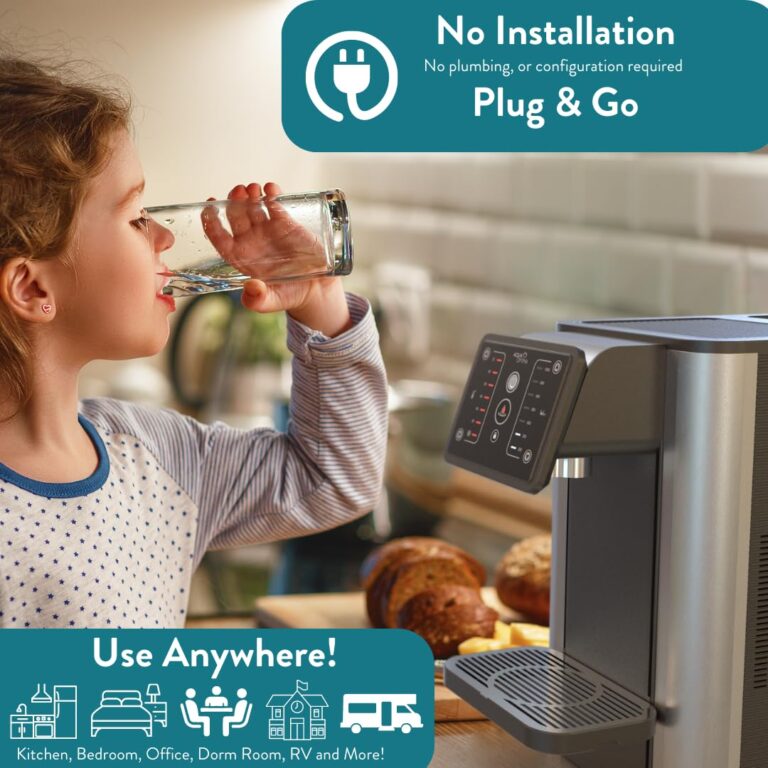 Aqua Optima AUH012 Countertop Water Filtration System, Hot Water Dispenser, Countertop Water Filter, hot Water Kettle Electric, Water Boiler, 7 Temperatures, Zero Installation, Includes 1 Filter - Image 6