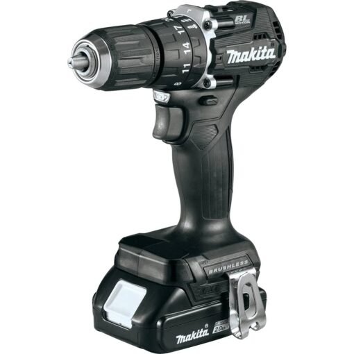 Makita XPH15RB 18V LXT Lithium-Ion Sub-Compact Brushless Cordless 1/2" Hammer Driver-Drill Kit (2.0Ah), Black - Image 8