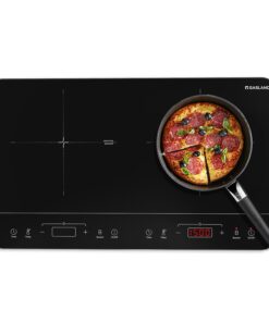 GASLAND Portable Induction Cooktop 2 Burners, 1800W Double Induction Cooktop with 10 Temperature 7 Power Settings, Dual Induction Cooker with Sensor Touch Control, Child Safety Lock & Timer