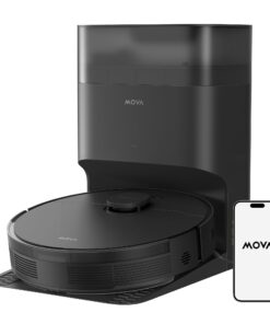 Mova S10 Plus Robot Vacuum with Self-Empty Dock, 7000Pa Suction, Liftable Brush, Hands-Free Cleaning for up to 90 Days with 4L Dust Bag, PreciSense LiDAR Navigation, App & Voice Control